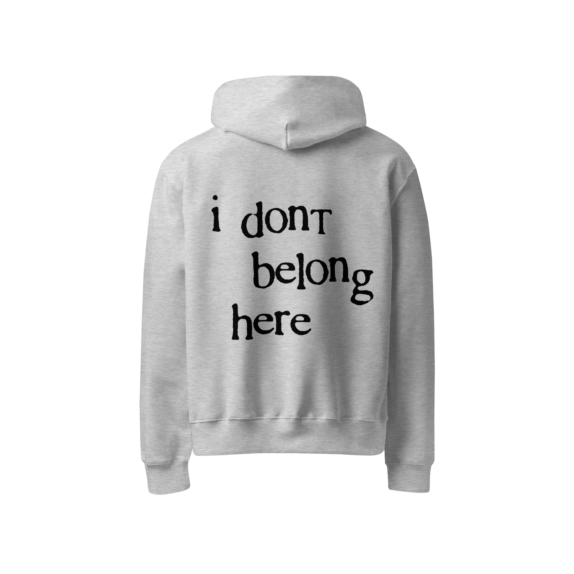 i don't belong here - hoodie (grey) – Clinton Kane Merch